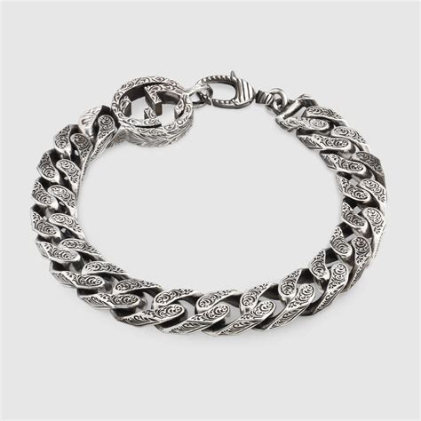 real silver mens gucci link chain and braclet|gucci interlocking g necklace men's.